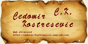 Čedomir Kostrešević vizit kartica